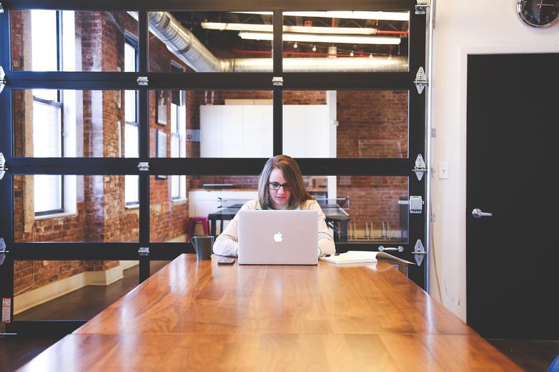 Businesswoman Working on Laptop